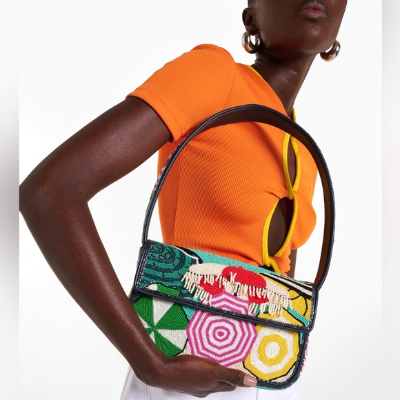 πΊπHPππΊ NWT Staud Beaded Tommy Bag Umbrellas - Picture 9 of 16